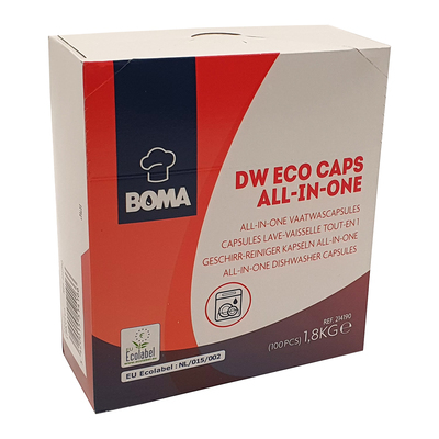 Cleanful Hygienic Solutions offers Ecological dishwasher capsules All-in-One in Curaçao