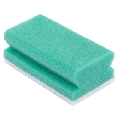 scrubbing sponge synthetic 13x7 cm GREEN/WHITE 5 pieces